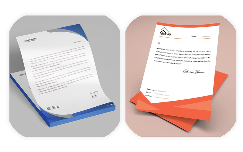 in giấy tiêu đề công ty